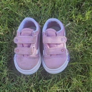 Vans Pink Kids Sneakers with Velcro